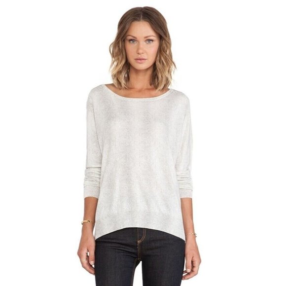 Joie Sweaters - REVOLVE JOIE‎ $198 Emari E Sweater Wool Blend Split Hem Marble Oversized Small